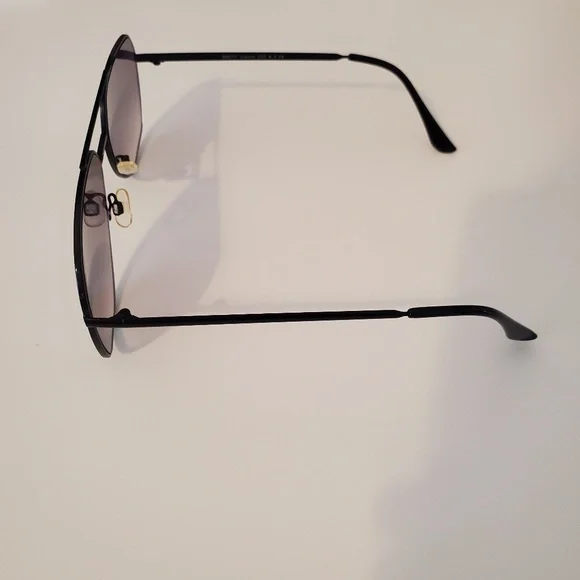 Forever 21 Modern Geometric Purple Ombre Black Wire Frame Aviator Sunglasses - Picture 7 of 9
